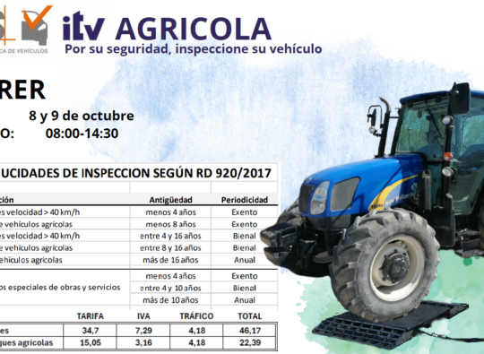 CITA ITV VEHICULOS AGRICOLAS .