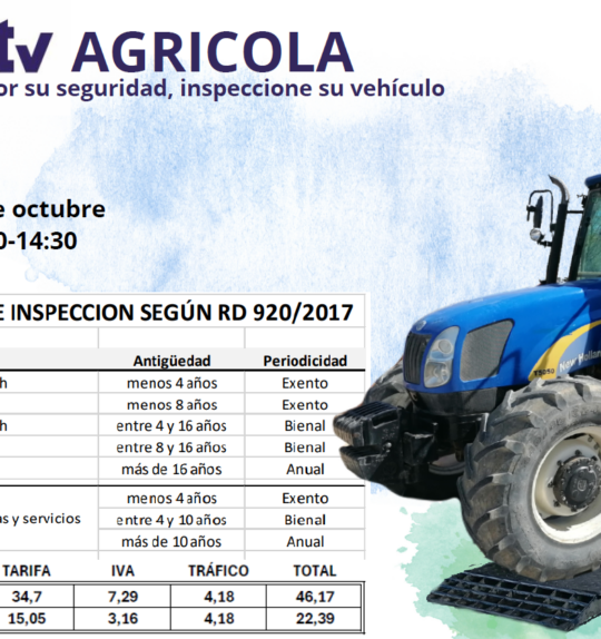 CITA ITV VEHICULOS AGRICOLAS .