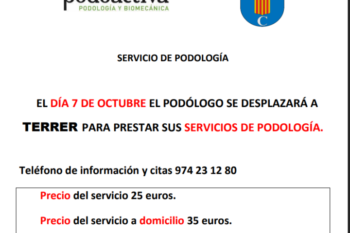 SERVICIO DE PODOLOGIA 07/10/2026 .