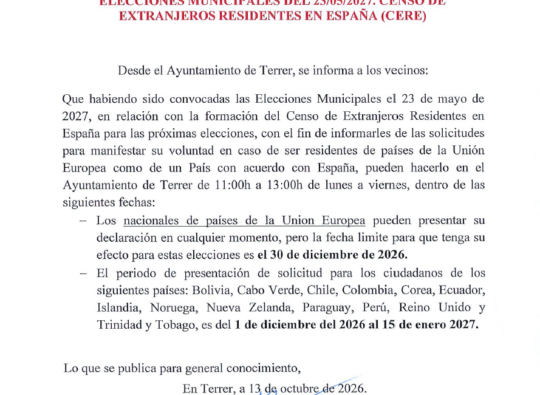 BANDO ALCALDIA ELECCIONES MUNICIPALES 23/05/2027 .