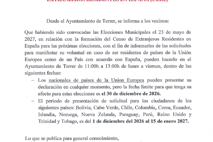 BANDO ALCALDIA ELECCIONES MUNICIPALES 23/05/2027 .